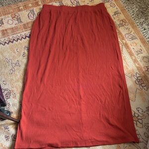 Old navy clay colored midi cotton skirt